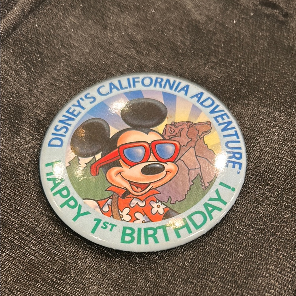 Disney California Adventure button badge